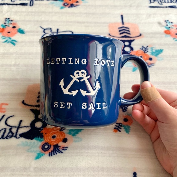 Other - 💙 Navy Nautical Love Set Sail Ceramic Mug 💙